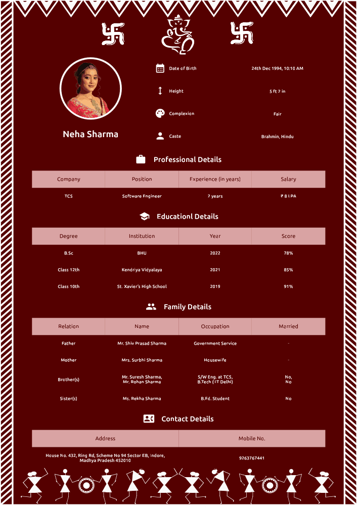 Biodata Template 2